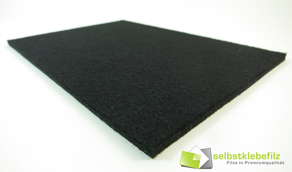 5 Profi Filzplatten 150x210mm 6mm dick Filz stark selbstklebend schwarz