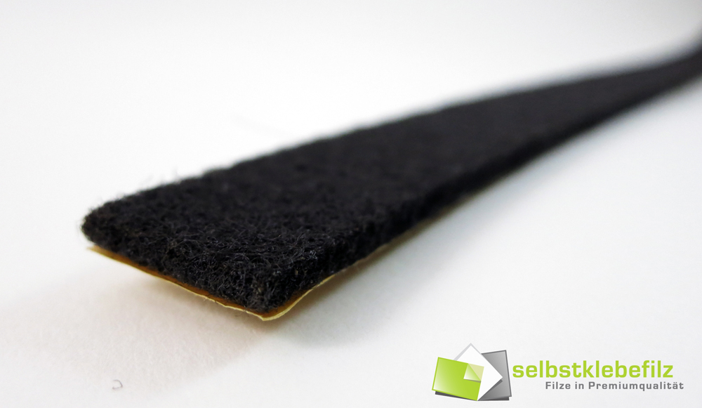 Felt Strip 50mm Wide 6mm Thick From 1m Felt Band Black Strong Self Adhesive 